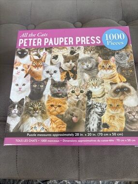 Peter Pauper Press "All the Cats" 1000-Piece Jigsaw Puzzle - Pink Accents